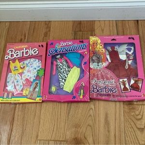 3 Vintage Barbie Clothes Set New in Box
1987 1959 Lot Dress Outfits